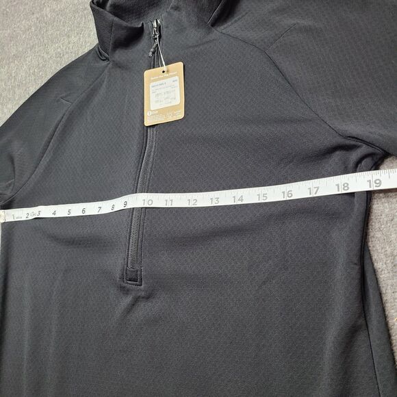 Trimark Pullover Womens Medium Black Half Zip Long Sleeve Eco Knit Performance - Picture 3 of 8
